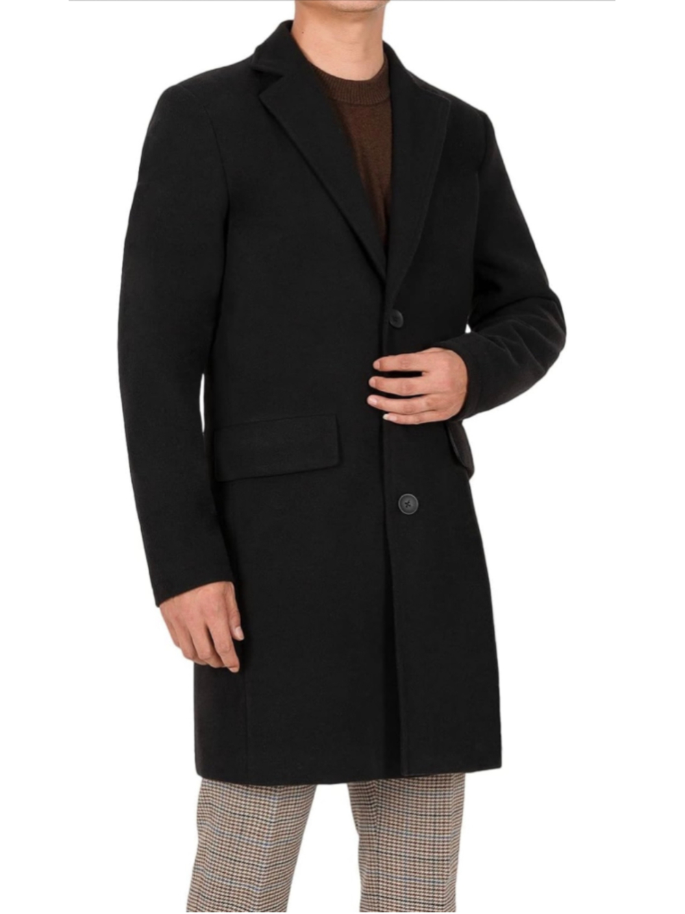 Men's Wool blend Black Pea Coat NWT Size XXL